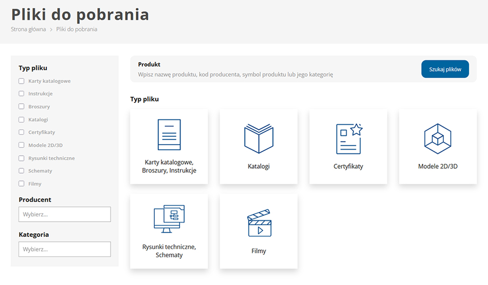 Nowa podstrona „Pliki do pobrania” już dostępna