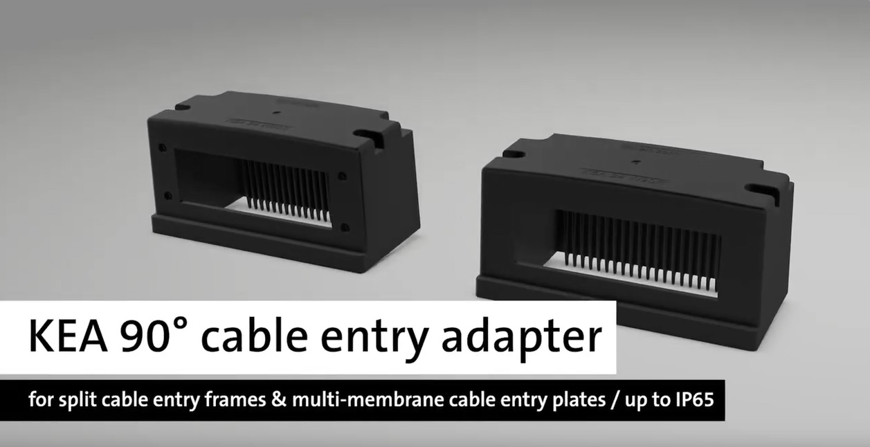 Adapter do wprowadzania kabli 90° do ram i płyt wprowadzania kabli / do IP65 | KEA | icotek