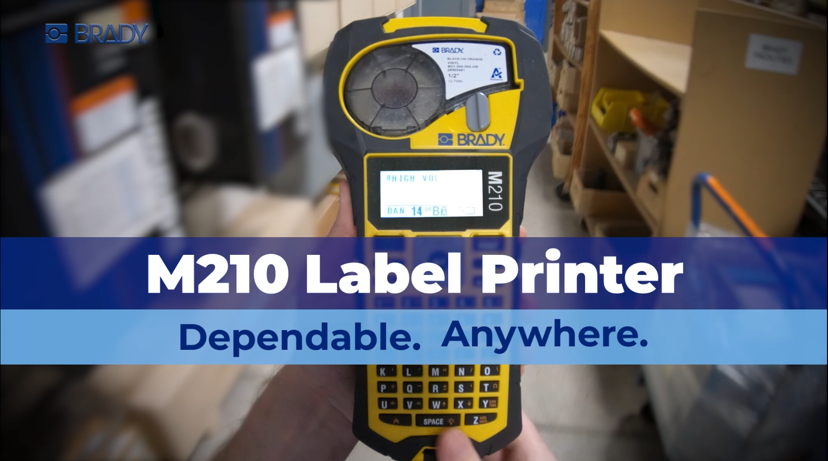 BRADY M210 – przenośna drukarka termotransferowa 203 dpi (do 19 mm)