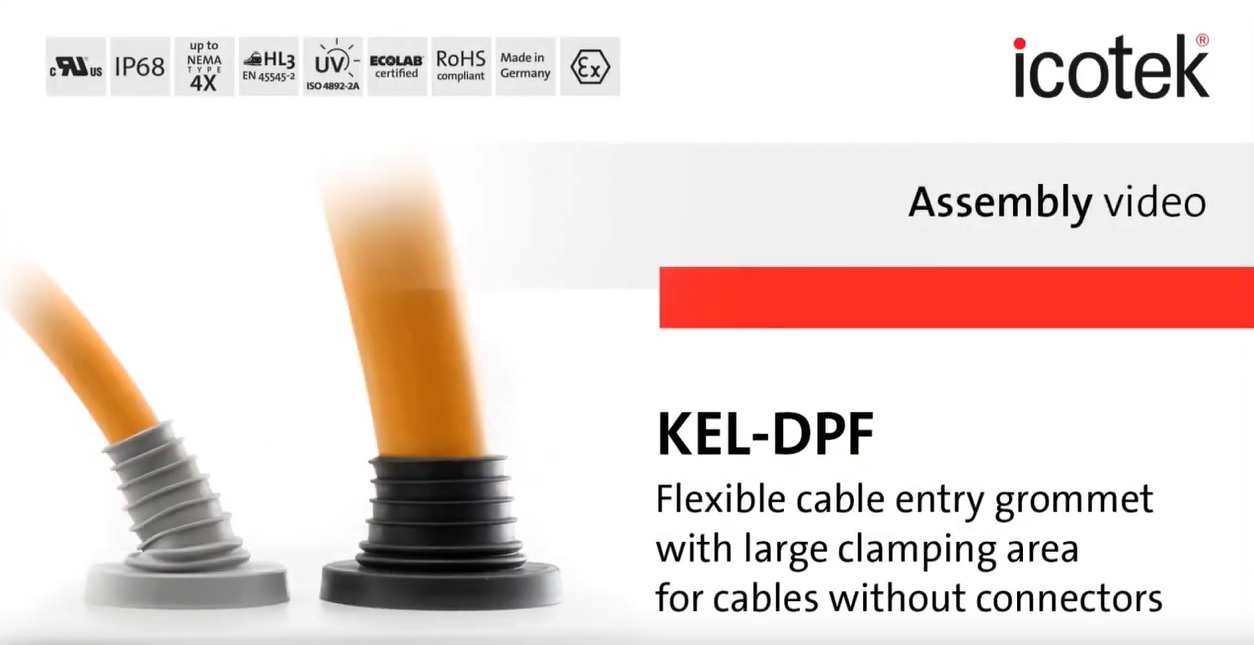 Montaż przepustu kablowego KEL-DPF | icotek