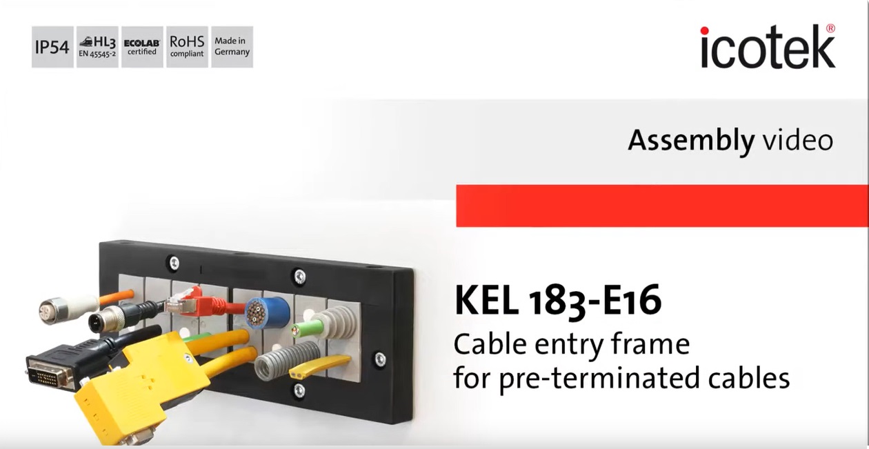Montaż ramy przepustowej KEL 183-E16 | icotek