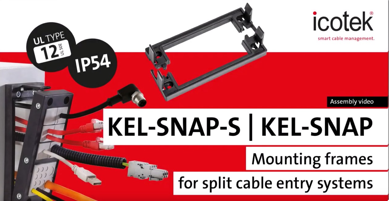 Przepust kablowy niedzielony IP66/IP68 KEL-DPZ-CLICK (M25 - M63) | Montaż | icotek