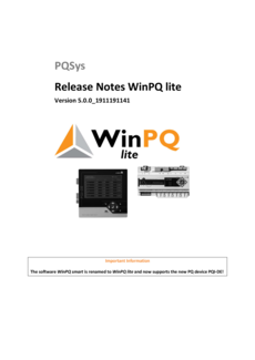 Stacjonarne analizatory WinPQlite