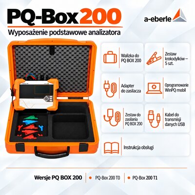 Przenośny analizator parametrów jakości energii PQ-Box 200, T0, R0
 - zdjęcie dodatkowe