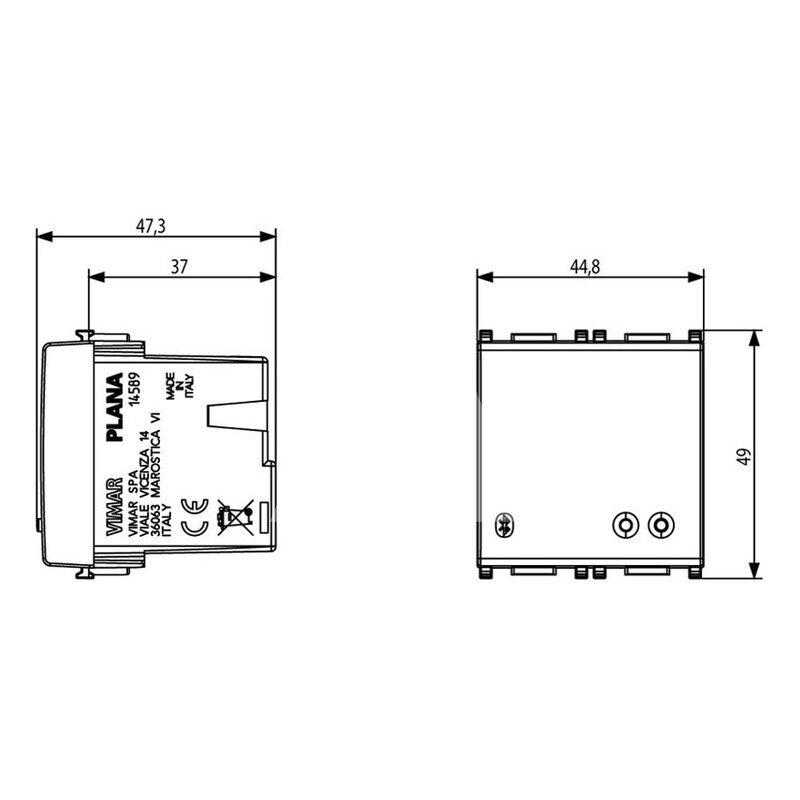 Moduł Bluetooth, 14589  - wymiary