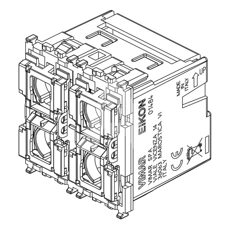 4-przyciskowe sterowanie KNX, 01484 - schemat