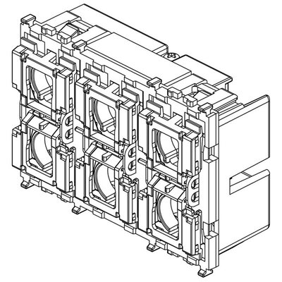 6-przyciskowe sterowanie KNX, przycisk, 3M, grafitowy, 01485 - schemat
