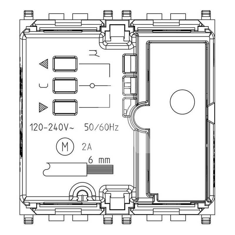 4-przyciskowe sterowanie KNX, 01482 - schemat tył