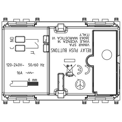 6-przyciskowe sterowanie KNX, 01486 - schemat tył