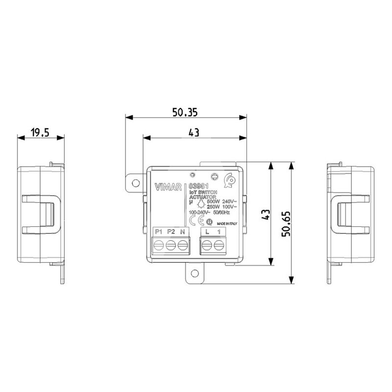Moduł sterujący IoT, 3981 - wymiary
