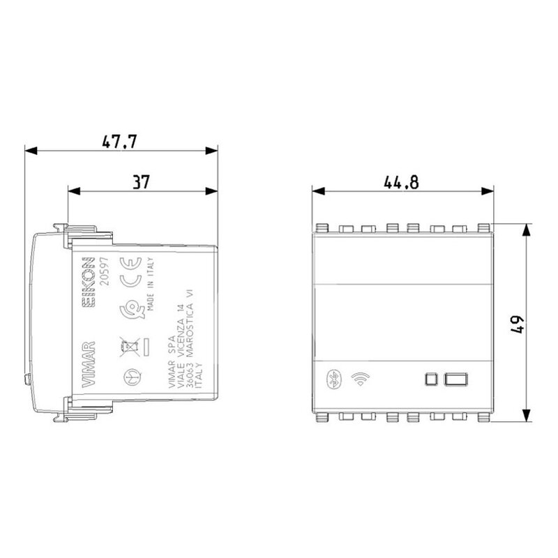 Bramka automatyki, 20597.N - wymiary