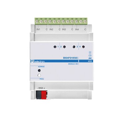 Moduł wejść binarnych KNX, 4 wejścia bezpotencjałowe, DIN, BI04F01KNX