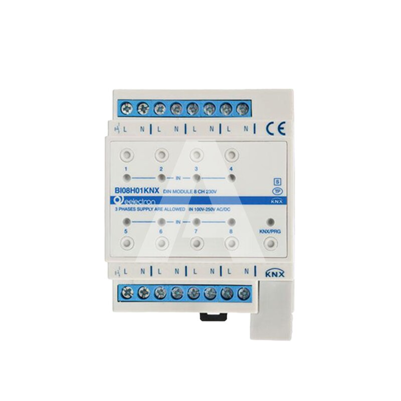 Uniwersalny moduł KNX 8 wejść napięciowych 100-250 V AC/DC, BI08H01KNX