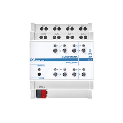 Uniwersalny aktor KNX, 8 wyjść przekaźnikowych 16A PLUS, DIN, BO08F01KNX