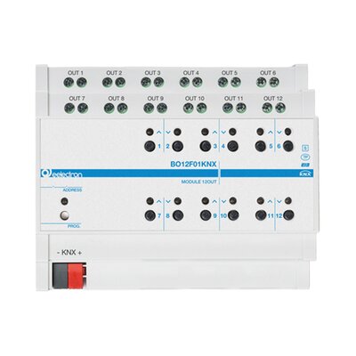 Uniwersalny aktor KNX, 12 wyjść przekaźnikowych 16A PLUS, DIN, BO12F01KNX