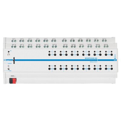 Uniwersalny aktor KNX, 24 wyjścia przekaźnikowe 16A PLUS, DIN, BO24F01KNX