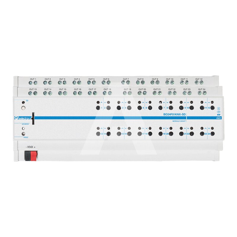 Uniwersalny aktor KNX, 24 wyjścia przekaźnikowe 16A PLUS, DIN, BO24F01KNX