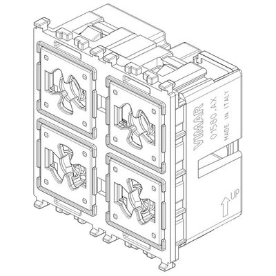 4-przyciskowe sterowanie KNX, 01580.AX - schemat