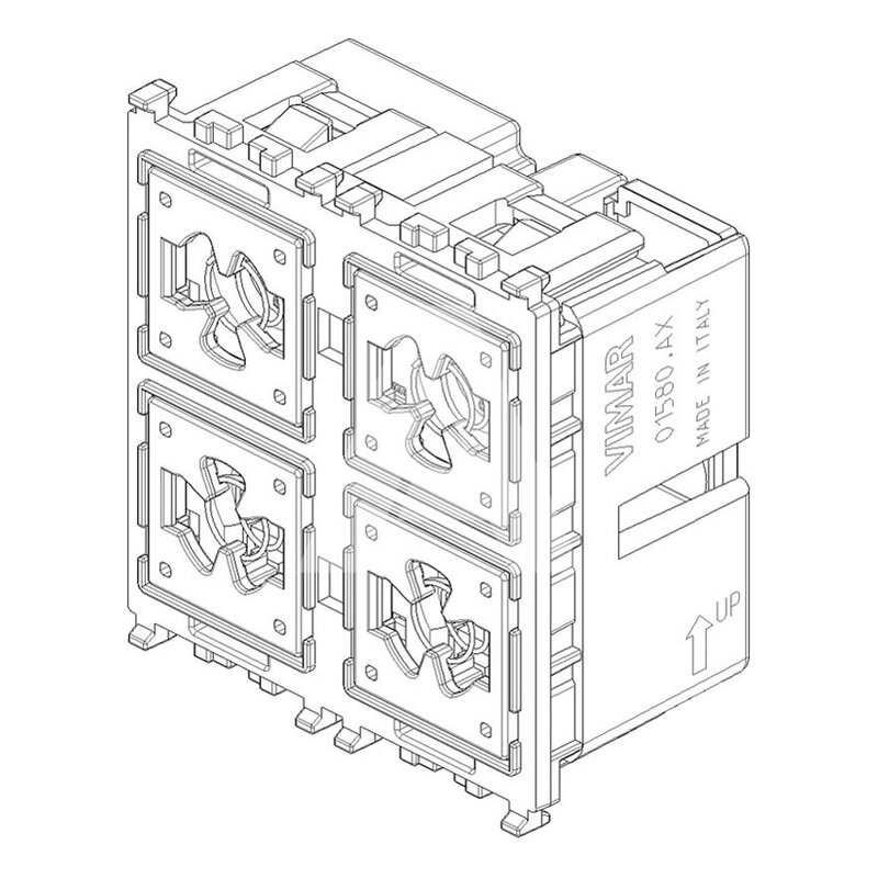 4-przyciskowe sterowanie KNX, 01580.AX - schemat