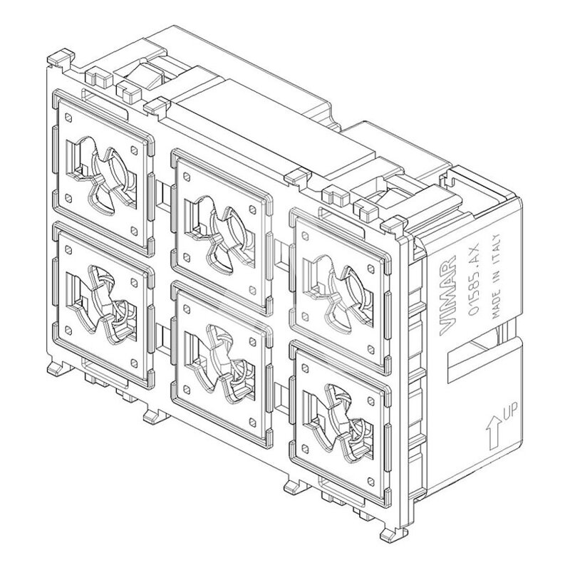 6-przyciskowe sterowanie KNX, 01585.AX - schemat