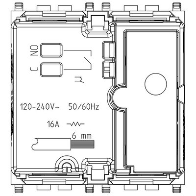 4-przyciskowe sterowanie KNX, 01581 - schemat tył