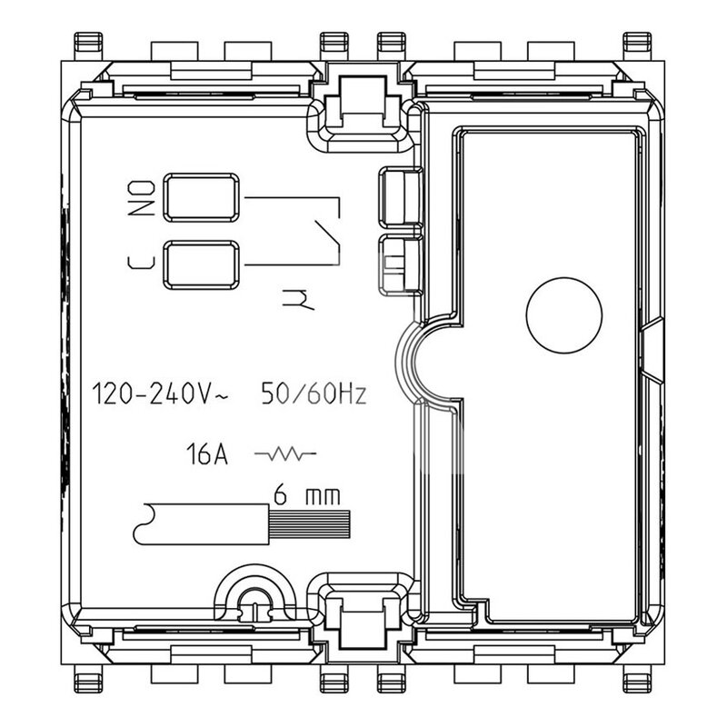 4-przyciskowe sterowanie KNX, 01581 - schemat tył