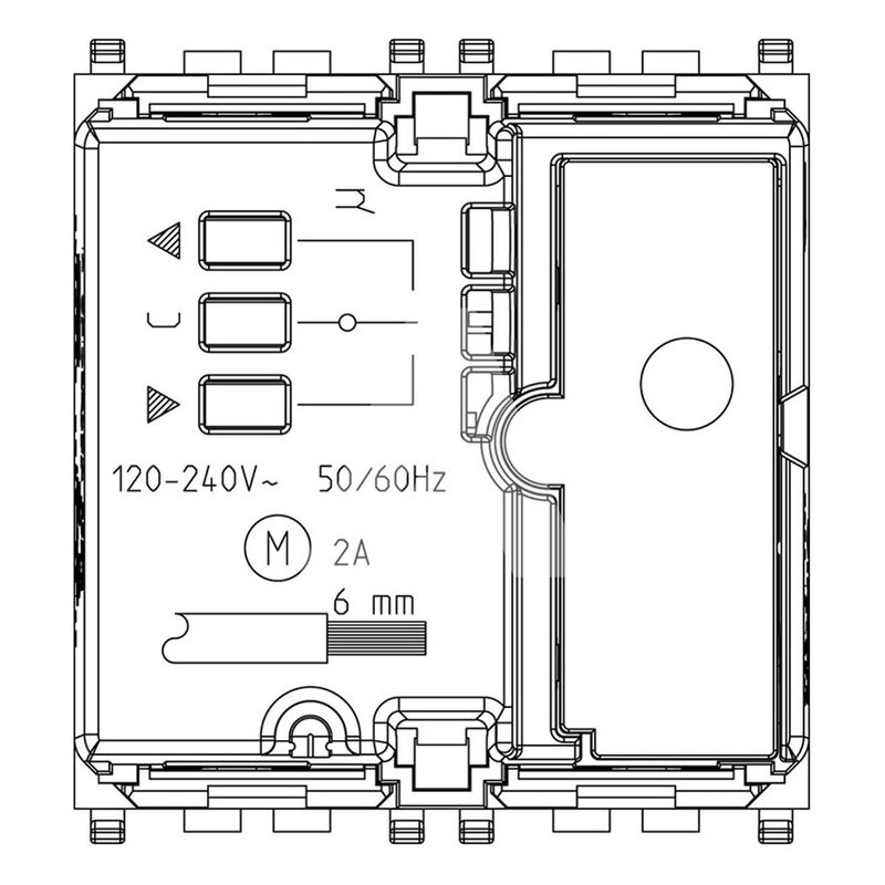 4-przyciskowe sterowanie KNX, 01582 - schemat tył