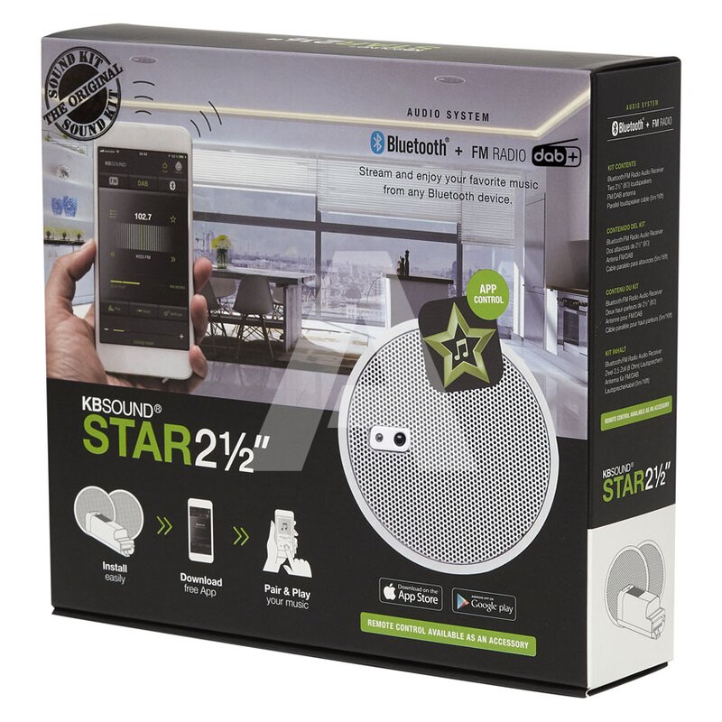 Zestaw radiowy do zabudowy, KBSOUND STAR 2,5'' DAB, 50807
