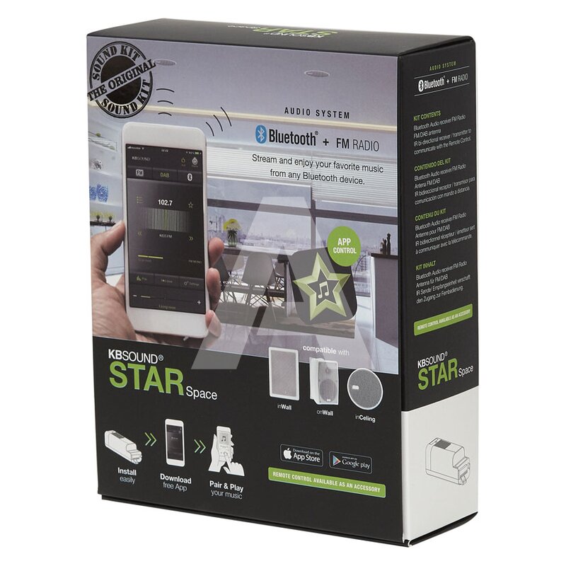 Zestaw radiowy do zabudowy, KBSOUND Space STAR, 50896

