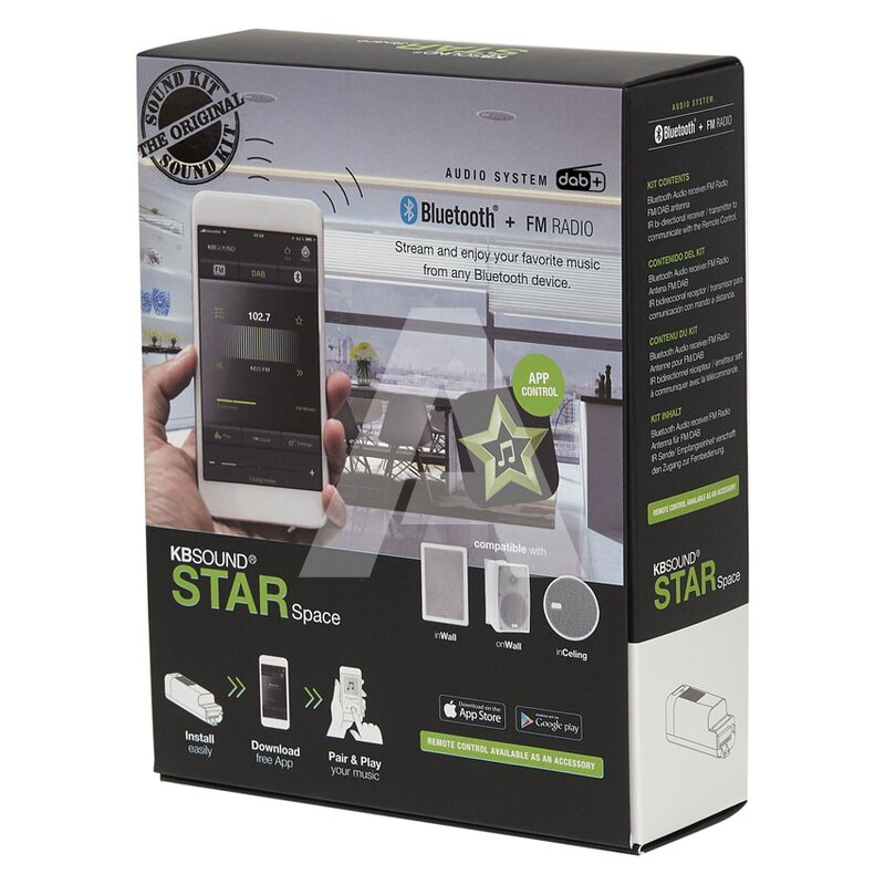Zestaw radiowy do zabudowy, KBSOUND Space STAR DAB, 50899
