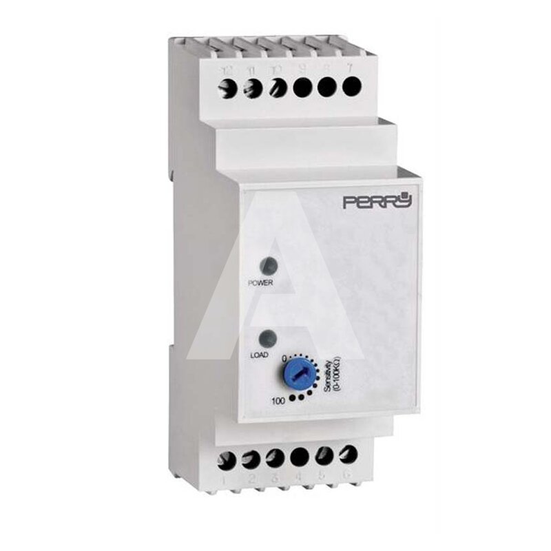 Elektroniczny regulator poziomu, zasilanie 230 V AC, montaż na szynie DIN, IP20