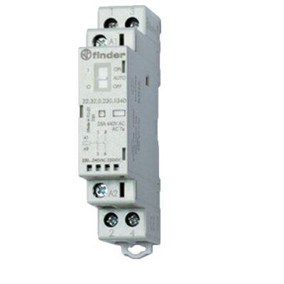 Stycznik instalacyjny 12 V DC/AC (50-60 Hz), mechaniczny wskaźnik zadziałania z LED, 22.32.0.012.1320