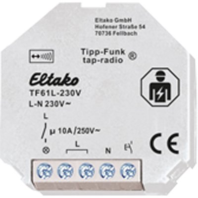 Bezprzewodowy przekaźnik  do sterowanie oświetleniem ON / OFF  Tap-radio®, TF61L-230V