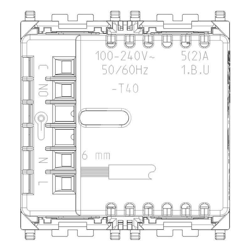 Termostat IoT 02973.N - schemat tył