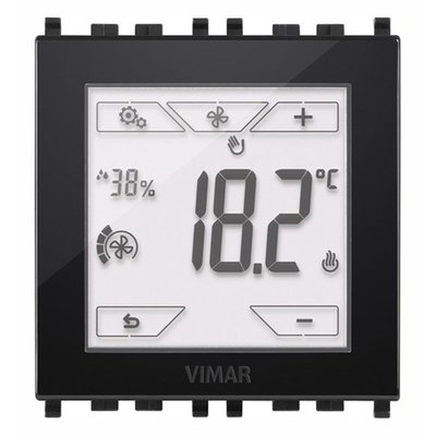 Cyfrowy termostat dotykowy KNX 2M, czarny, 02952