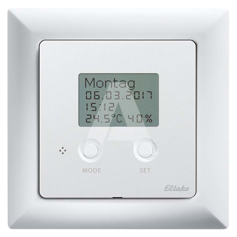 Bezprzewodowy termostat z higrostatatem, zegarem i wyświetlaczem Tap-radio®, seria 55, TF-UTH