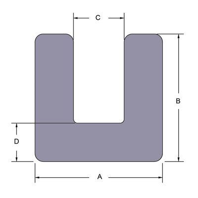 Elastomery przewodzące - profil U