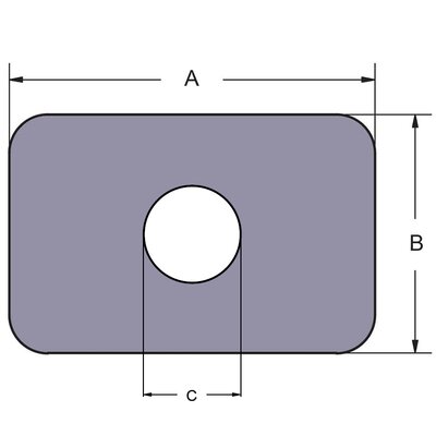 Elastomery przewodzące - profil prostokątny wydrążony