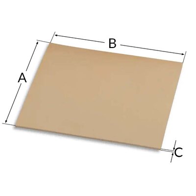 Przewodzący elastomer Ag/Cu arkusz A: 150 mm B: 150 mm C: 3,2 mm, 1210-FSC-0032