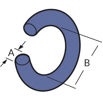 O-ring przewodzący A: 2,6 mm B: 12,5 mm (fluorosilikon+Ni) 1301-FN-0026-0125