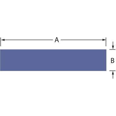 Przewodzący elastomer Ag/Al prostokątny pasek A: 25,40 mm B: 6,35 mm, 1207-SSA65B-0254-0064