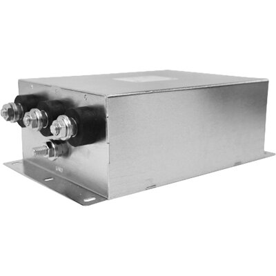Filtr 3-fazowy ekonomiczny sekcji π, 120 - 250 V AC, 150 A, 2,1 mA @ 250 V, 50 Hz, montaż kołnierzowy, 50/60 Hz, 3B150D