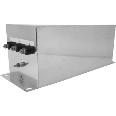 Wysokonapięciowy trójfazowy filtr zasilania, 480 V AC, 15 A, 3,9 mA @ 480 V, 60 Hz, montaż kołnierzowy, 50/60 Hz, 3H15