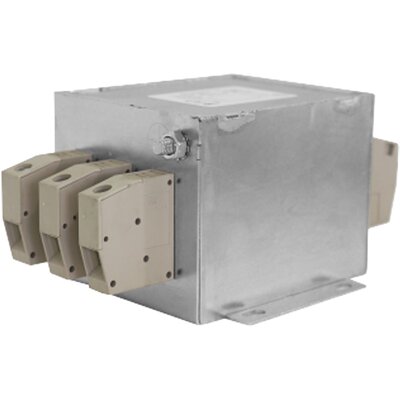 Kompaktowy 3-fazowy jednostopniowy filtr sieciowy delta, 480 V AC, 80 A, 2,00 mA @ 480 V, 60 Hz, montaż kołnierzowy, 50/60 Hz, RP305-80-200-C