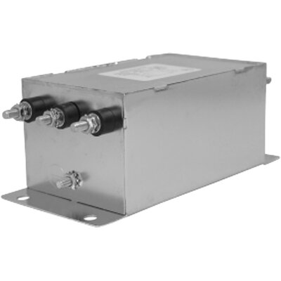 Filtr 3-fazowy wielostopniowy wysokoprądowy EMI delta do linii zasilania, 480 V AC, 180 A, 10,00 mA @ 480 V, 60 Hz, montaż kołnierzowy, 50/60 Hz, RP359-180-1000-C