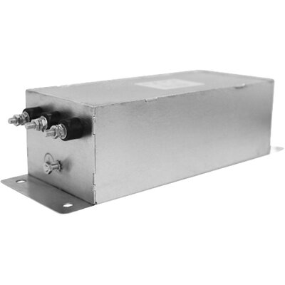 Filtr 3-fazowy delta do linii zasilania 600 V, 600 V AC, 50 A, 10,00 mA @ 480 V, 60 Hz, montaż kołnierzowy, 50/60 Hz, RP380-50-1000-C