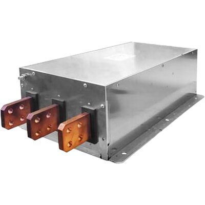 Filtr 3-fazowy wielostopniowy EMI delta do linii zasilania 1000VAC, 600 V AC, 180 A, montaż kołnierzowy, 50/60 Hz, RP395-180-0-S