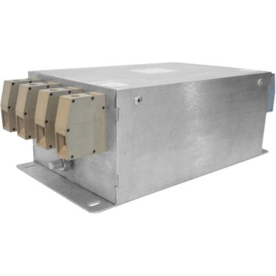 Filtr 3-fazowy jednostopniowy sieciowy gwiazda, 480 V AC, 36 A, 0,10 mA @ 480 V, 60 Hz, montaż kołnierzowy, 50/60 Hz, RP400-36-10-C