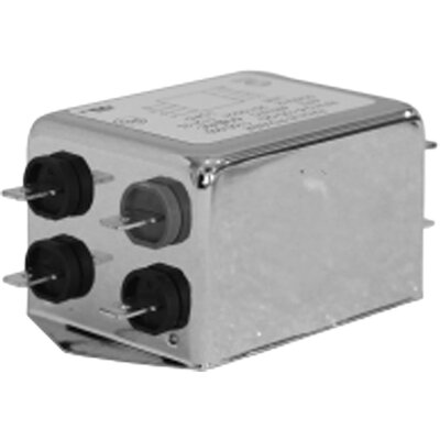 Ultrakompaktowy 3-fazowy jednostopniowy filtr sieciowy gwiazda, 480 V AC, 20 A, montaż kołnierzowy, 50/60 Hz, RP410-20-100-QD