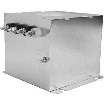Kompaktowy 3-fazowy jednostopniowy filtr sieciowy gwiazda, 480 V AC, 8 A, 10,00 mA @ 480 V, 60 Hz, montaż kołnierzowy, 50/60 Hz, RP415-8-1000-S